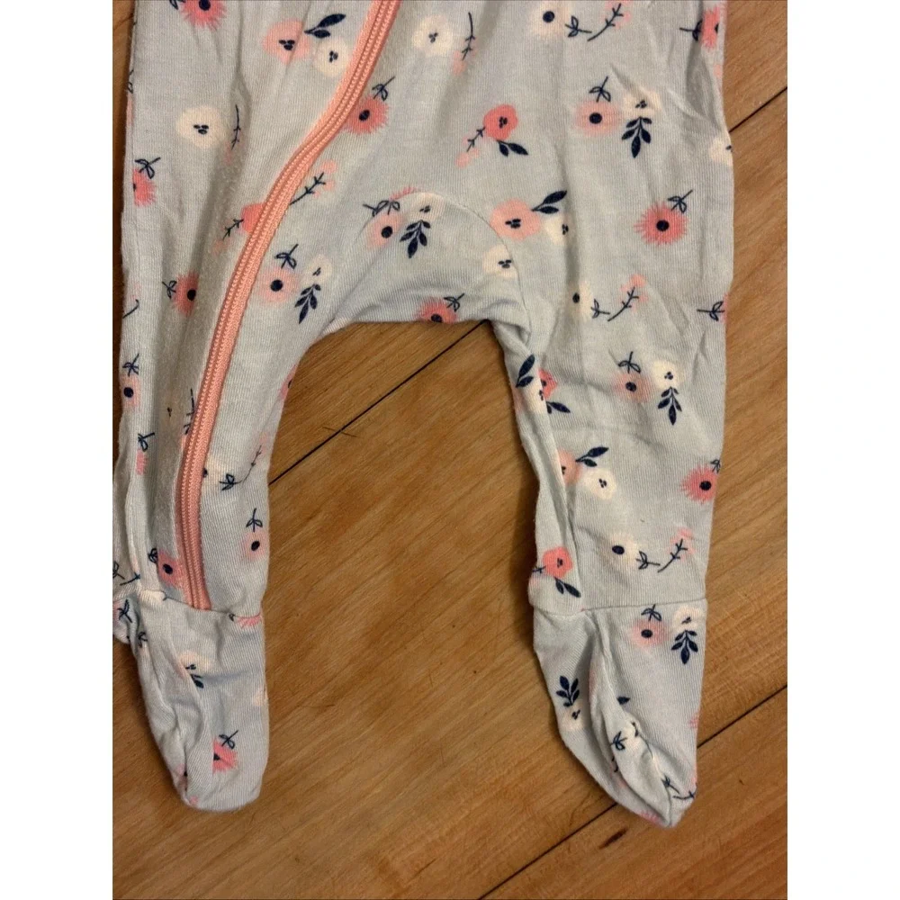 Bestaroo Baby Girls Newborn Bamboo 0- Months Floral Footed Sleeper Pajamas